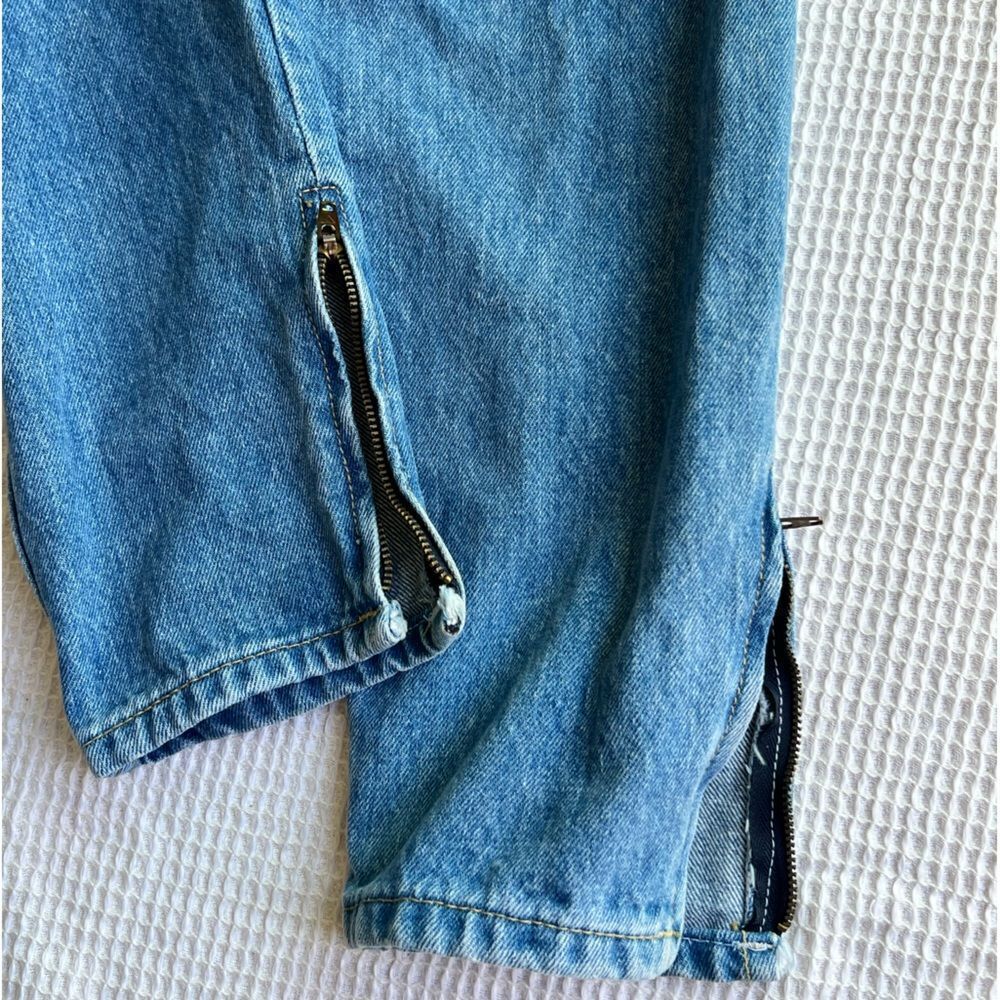 Vintage Guess USA 90’s Triangle Logo High Rise Tapered Ankle Zipper Jeans Sz 29 - Picture 9 of 14